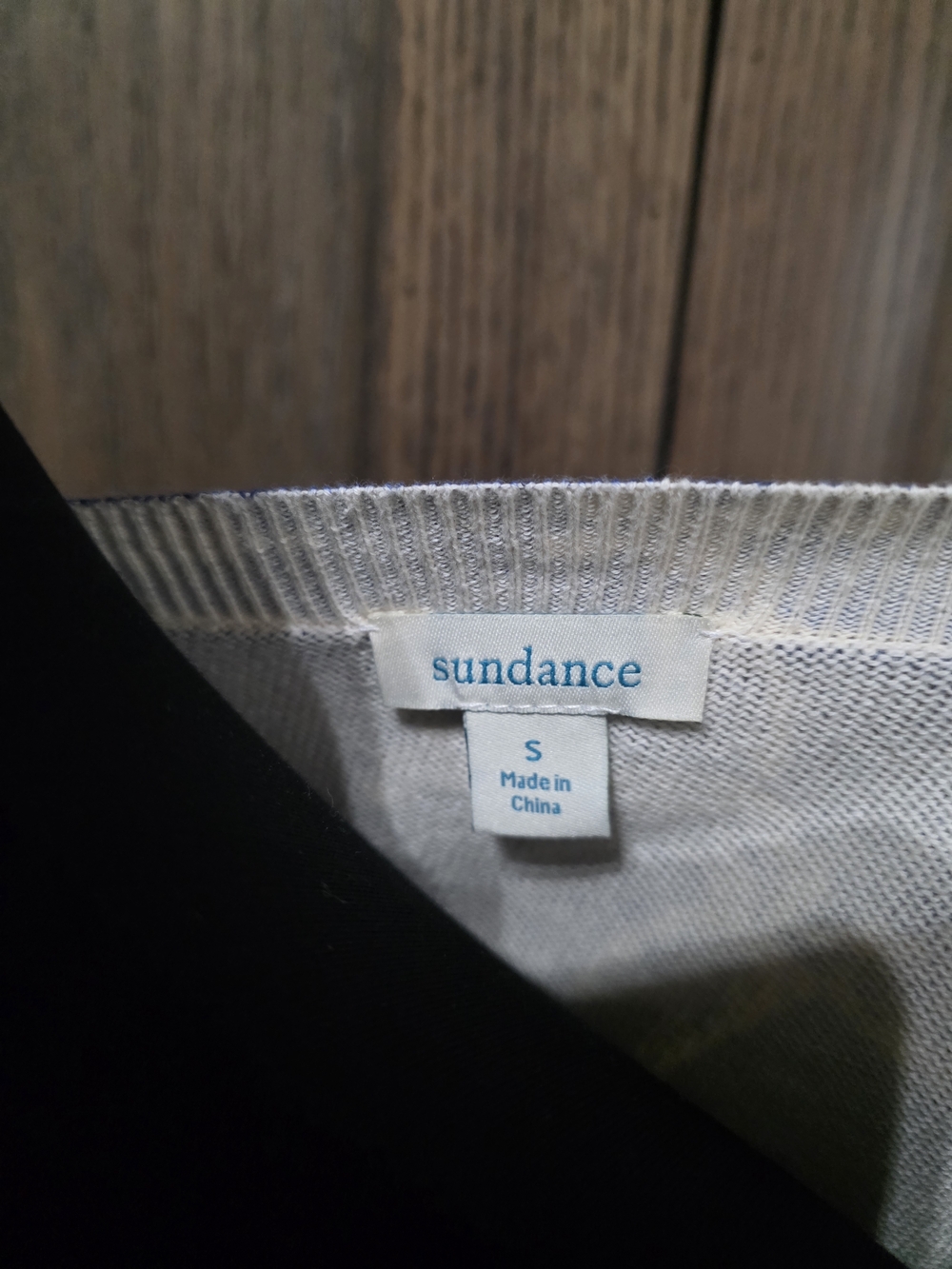Sundance Blue and White Floral Sweater - Picture 3 of 4